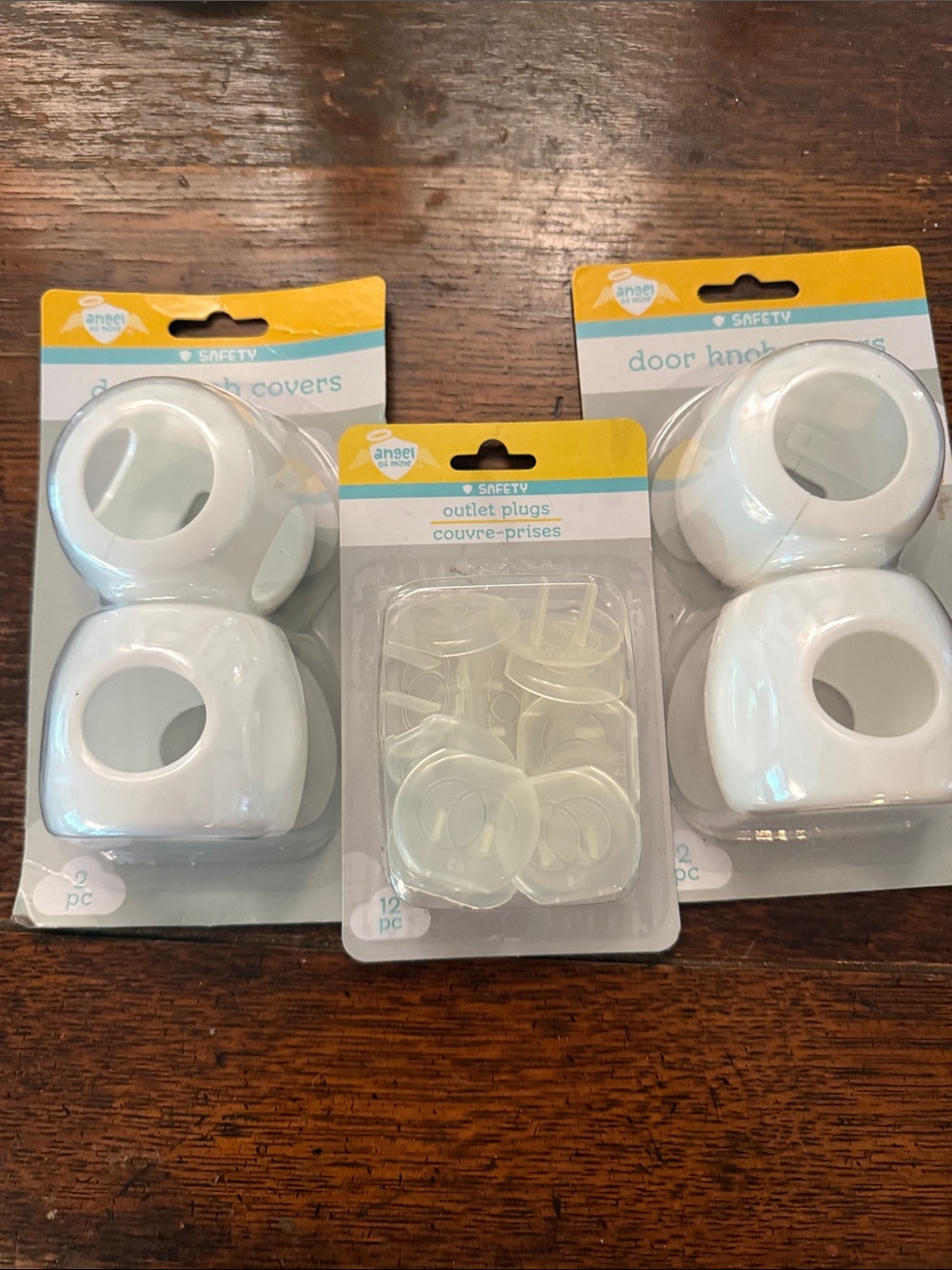 White Door Knob Covers & Outlet Plugs - Childproofing Kit